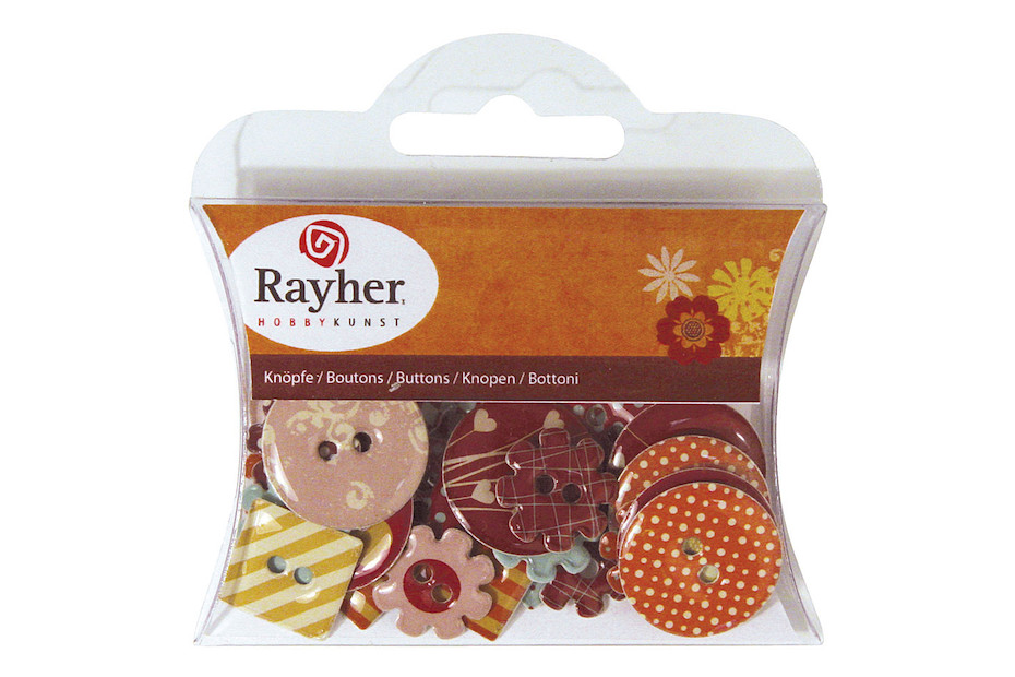 5638698 Motiv-Knöpfe-Papier: Autumn, 3 Formen, versch. Motive, 2x2,5cm, SB-Box ...