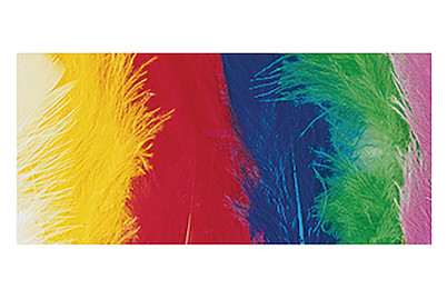 Image of Rayher Gänsefedern Bunt-Grau | 16-20 cm | 8 Stück