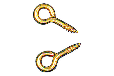 Image of Rayher Ringschrauben Messing | 12 × 5 mm | 24 Stück