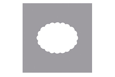 Rayher Forbice per ritagli a forma di ovale con bordo decorativo | 5 cm