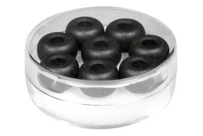 Image of Rayher Silk-Bead Grossloch-Glasperle Schwarz | 11 mm | 8 Stück