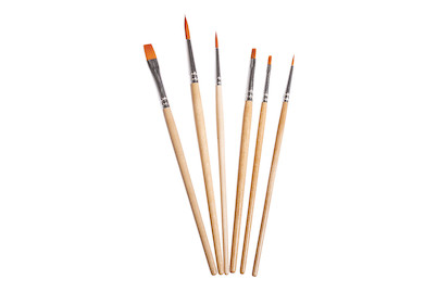 Image of Rayher Pinselset Hobby Kreativ FSC 100% Grau | 6 Stück