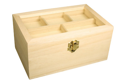 Image of Rayher Holzschatulle mit Deko-Deckel FSC Mix Credit | 20 × 13 × 9.5 cm