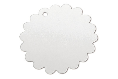 Image of Rayher Tags Scallop Weiss | ⌀ 6 cm | 26 Stück
