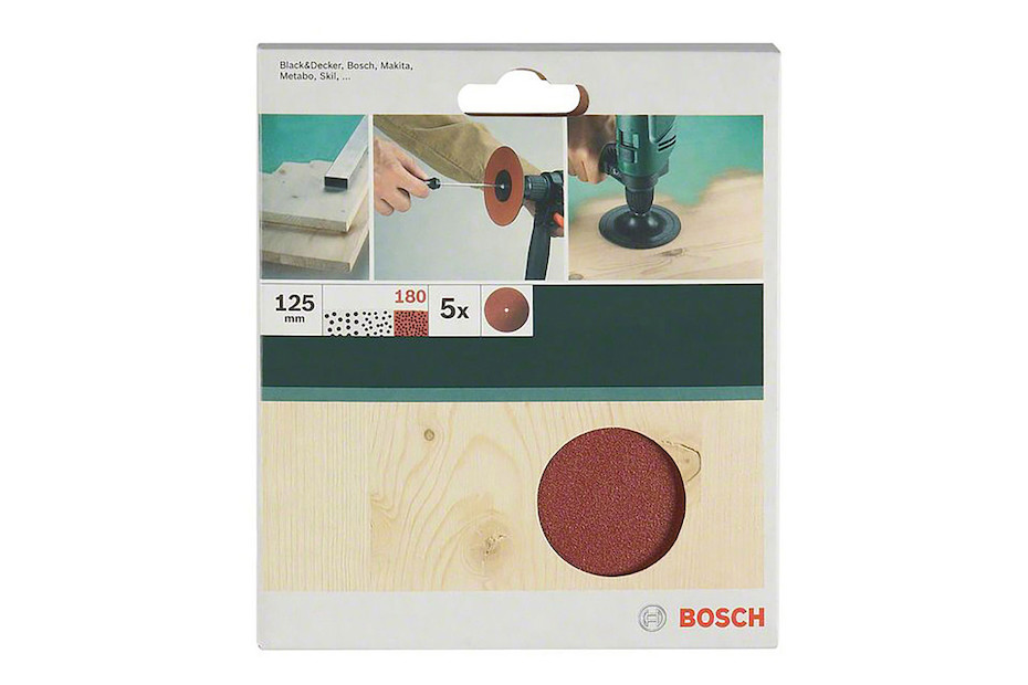 Fogli Abrasivi Bosch Per Levigatrici - Grado 40, Senza Fori, Diametro 125 Mm - Foto 2