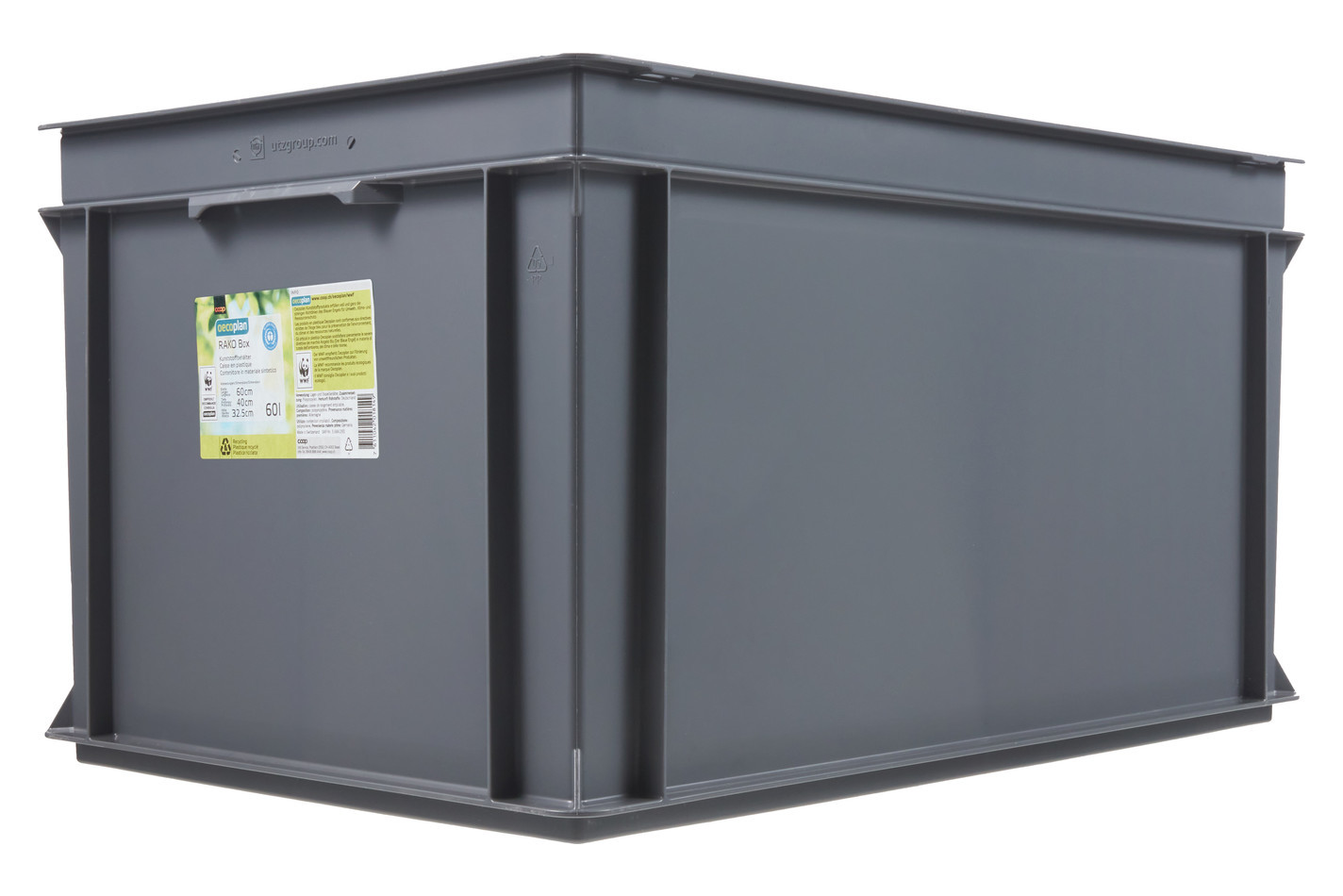 Utz Rako Oecoplan Boîte de rangement Gris Foncé | 60 × 40 × 32.5 cm | 60 l