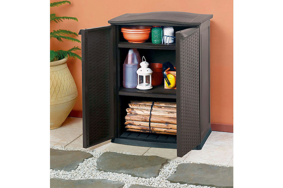 Keter Gartenschrank Rattan Mini (70x50x92cm), Kunststoff anthrazit kaufen bei JUMBO