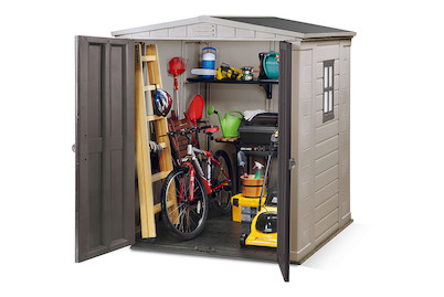 Keter Abri de jardin Factor en plastique Beige-Taupe | 2 × 2 m