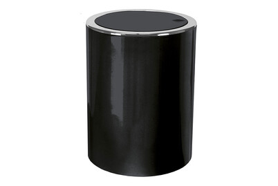 Kleine Wolke Pattumiera da trucco con coperchio oscillante Nero | 24.5 × 19 × 19 cm | 5 l