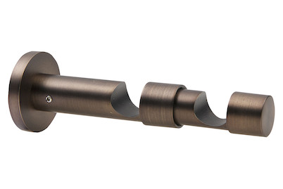 Sun + Shadow Supporto da parete per bastoni per tende a 2 corsie | ⌀ 2 cm