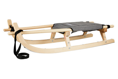 Kathrein Rodel Slitta da escursione a due posti Retrogrigio | 125 × 43 × 23 cm | max. 180 kg