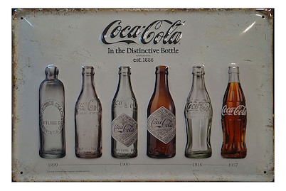 Image of Münder Email Werbeblechschild Coca-Cola | 20 × 30 cm