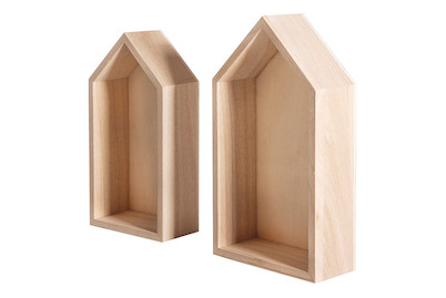 Image of Rayher Holz Rahmen Häuser FSC Mix Credit | 17 × 9 × 4 cm | 15 × 7.5 × 4 cm