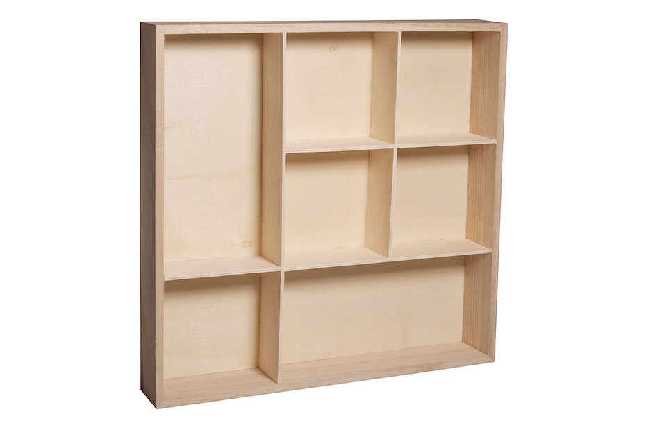 Rayher Holz-Setzkasten FSC Mix Credit | 26 × 26 × 4 cm