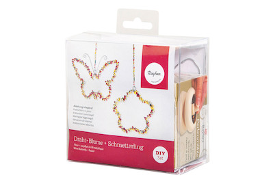 Image of Rayher Deko-Set Blume und Schmetterling | 2 Stück