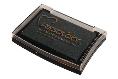 Rayher Versa Color Tampone per timbri a pigmenti Carbone | 9.6 × 6.3 × 1.8 cm