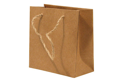 Rayher Borsa in cartapesta con manico in juta | 12.5 × 12 × 6 cm