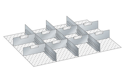 Lista Ensemble EM pour parois à fentes et cloisons | 36 × 27 | 15 cm