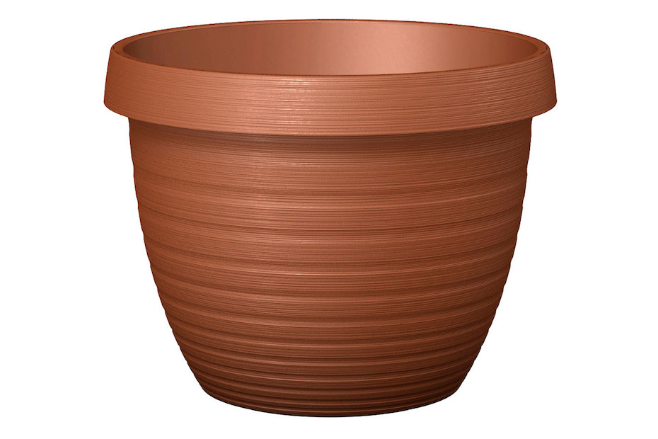 SUSTANIA Set di 4 vasi da fiori grandi con sottovaso, diametro 40 cm SUSTANIA Set di 4 vasi da fiori grandi con sottovaso, diametro 40 cm