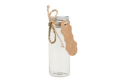 Image of Rayher Glasgefäss mit Metall-Schraubdeckel | ⌀ 3 × 8 cm | 37 ml