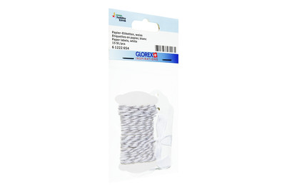 Glorex Papier-Etiketten Weiss | 8 × 4 cm | 15 Stück Glorex Papier-Etiketten Weiss | 8 × 4 cm | 15 Stück