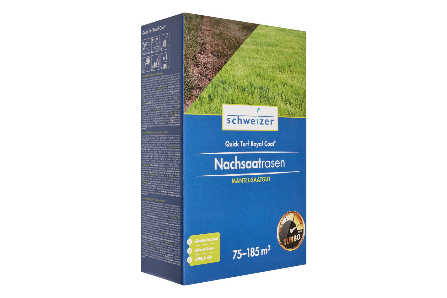 Schweizer Prato di rigenerazione QuickTurf Royal Coat | 1,9 kg | 75 m²