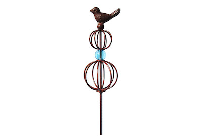 Home and More Picchetti da giardino Uccello Ruggine | ⌀ 7.5 × 95 cm