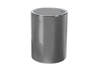 Kleine Wolke Pattumiera da bagno con coperchio basculante Platino | 24.5 × 19 × 19 cm | 5 l