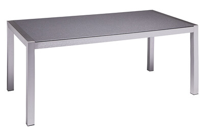 Home and More Glastisch mit Alugestell Warna | 180 × 90 × 75 cm