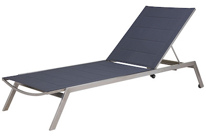 Home and More Sonnenliege Nyda Edelstahl Textilene | 200 × 70 × 30 cm