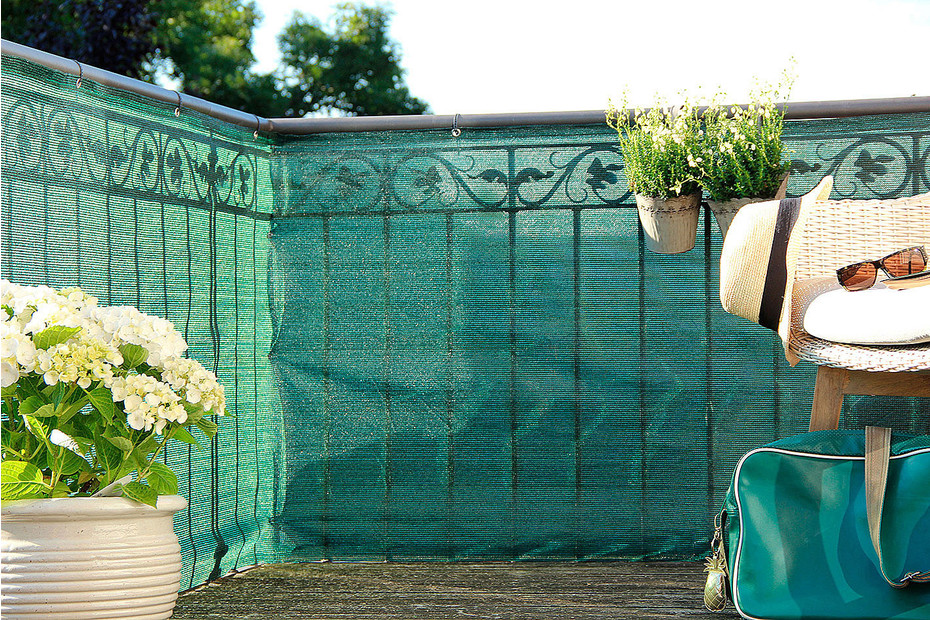 AEREY Balkon Sichtschutz – 94 X 650 Cm, Creme, Mit Ösen & Kordel, Für Balkon, Terrasse, Pool & Garten