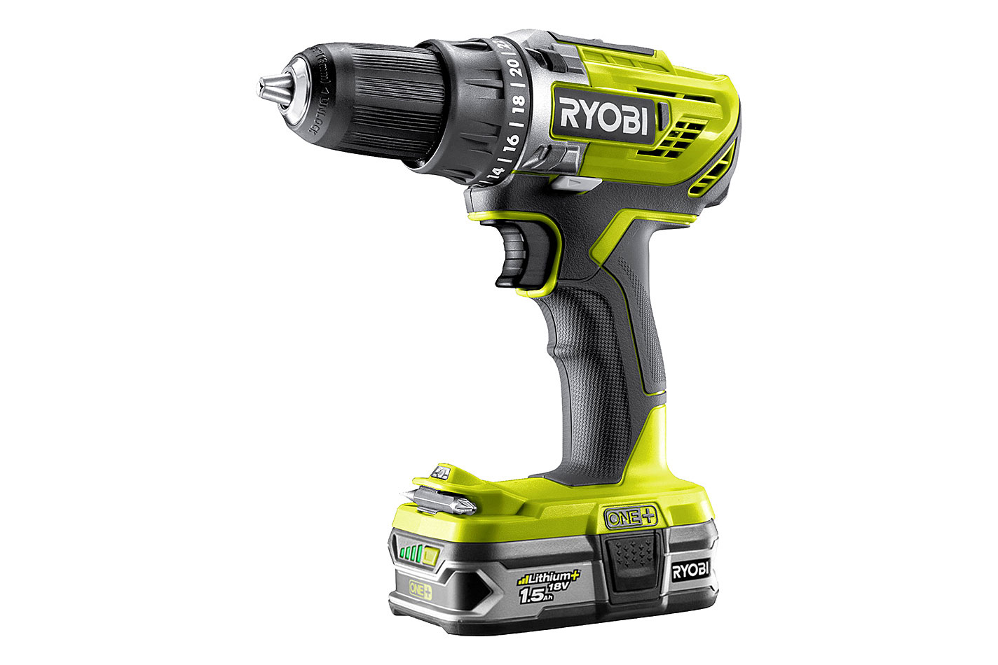 Ryobi Perceuse-visseuse sans fil R18Dd3-215S / 18 V / 2x 1.5 Ah