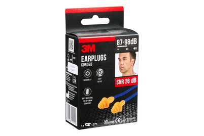 Image of 3M Gehörschutzstöpsel mit Schnur 1271 | 2 Stück