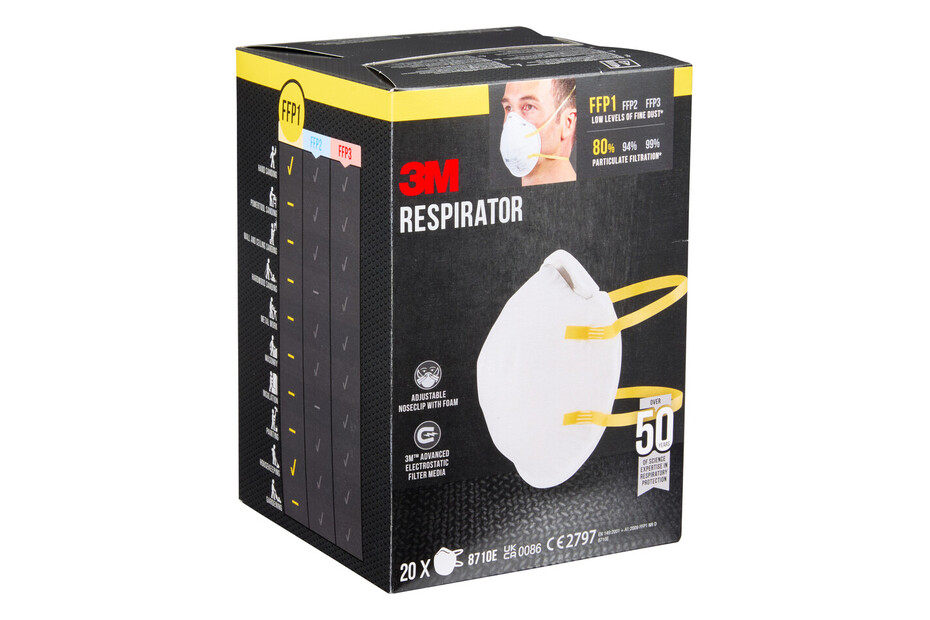 3M 8710E FFP1 maszk részecskeszűrő - légzésvédő 3M 8710E FFP1 maszk részecskeszűrő - légzésvédő