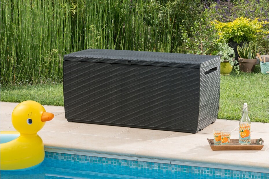 Malle Anti-UV Coffre De Rangement Keter Capri Anthracite - 302L, Finition Rotin, Étanche UV | Malle Jardin Capri 302l Rotin Malle Anti-UV Coffre De Rangement Keter Capri Anthracite - 302L, Finition Rotin, Étanche UV | Malle Jardin Capri 302l Rotin