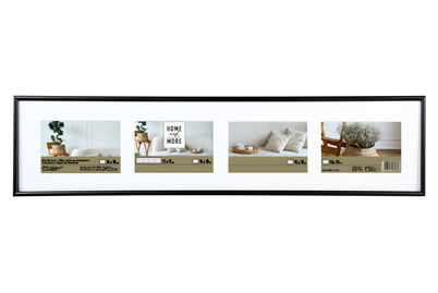 Home and More cornice in alluminio ALU-Galerie 4 foto | 17 x 72 cm | Nero | Alluminio