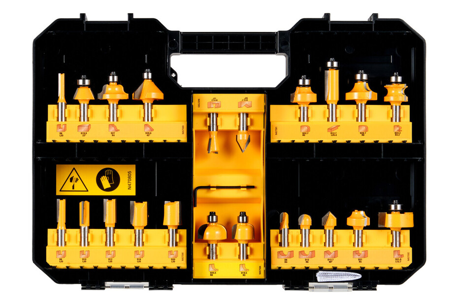 Set 22 Frese Per Legno DEWALT DT90017-QZ - Per Fresatrice, Scanalature E Profilature - Foto 2
