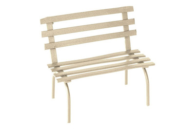 Glorex Mini-Gardening Panchina da Giardino Crema | 6.5 × 6 × 4 cm