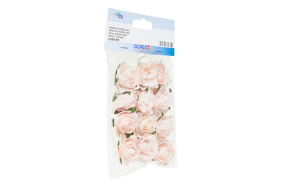 Glorex Röschen mit Draht Rosa | 4 cm | 12 Stück kaufen bei JUMBO