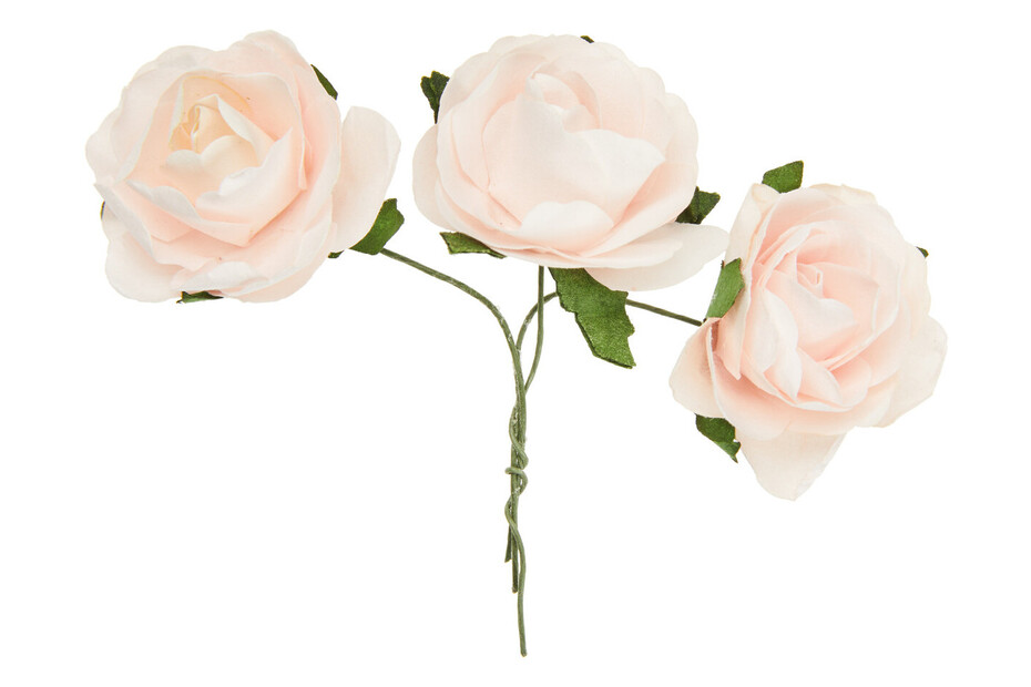 Glorex Röschen mit Draht Rosa | 4 cm | 12 Stück kaufen bei JUMBO
