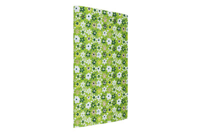 Glorex Lili Rose Stoffzuschnitt Grün mit Blumen | 100 × 150 cm