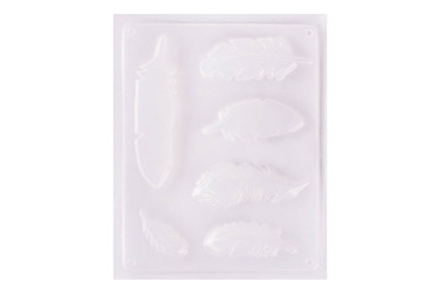 Image of Rayher Giessform Federn | 6 Motive | 6.5 × 4.3 cm