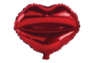 Rayher Ballon en aluminium Bouche de Baiser Rouge Classique | 46 × 51 cm