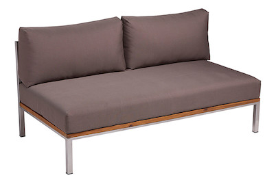 Home and More Divano Adana con struttura in acciaio inossidabile | 140 × 73 × 75 cm