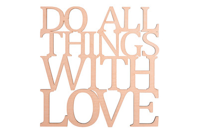 Image of Rayher Holzschrift Do all things | 18 × 18 cm