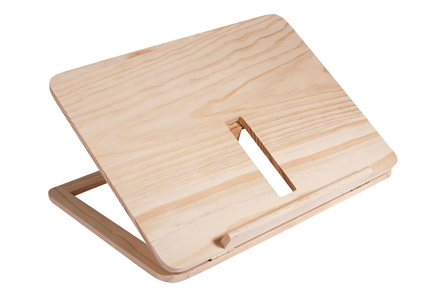 Rayher Supporto per tablet o libro in legno FSC 100% | 28 × 21 × 3,4 cm