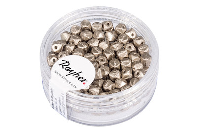 Image of Rayher Antique Rocailles Taupe | 4 mm | 120 Stück