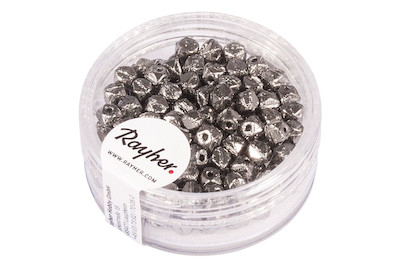 Image of Rayher Antique Rocailles Anthrazit | 4 mm | 120 Stück