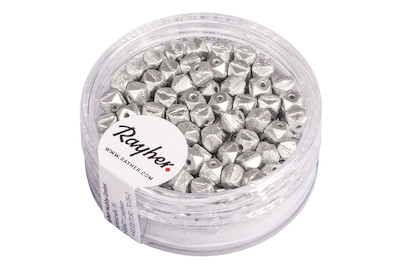 Image of Rayher Antique Rocailles Silber | 4 mm | 120 Stück