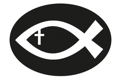 Image of Rayher Label Christlicher Fisch Kautschuk | 5.2 × 3.7 cm | 1 Stück